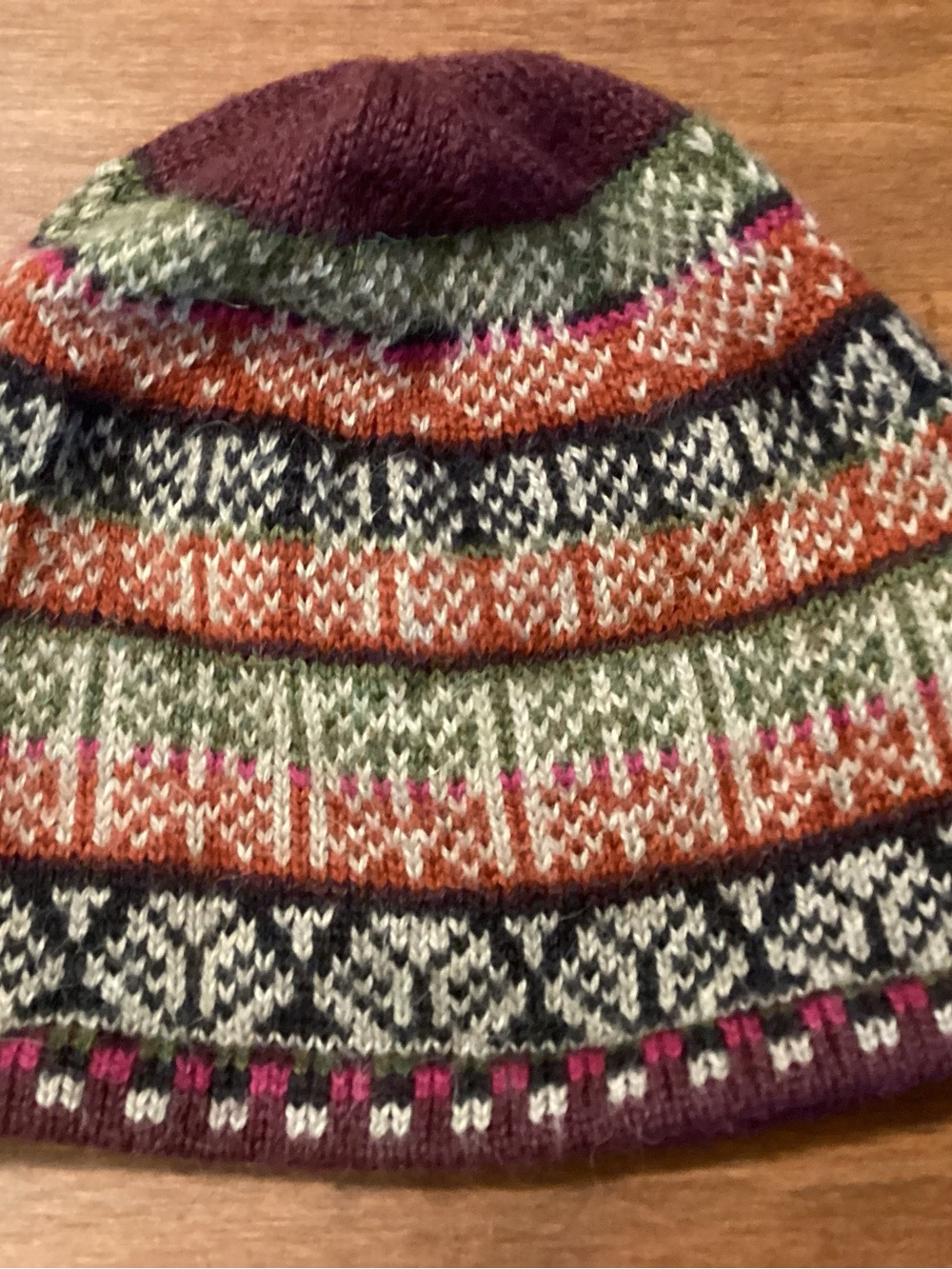 Alpacaca and wool beanie hat Indigenous One Weaver brand